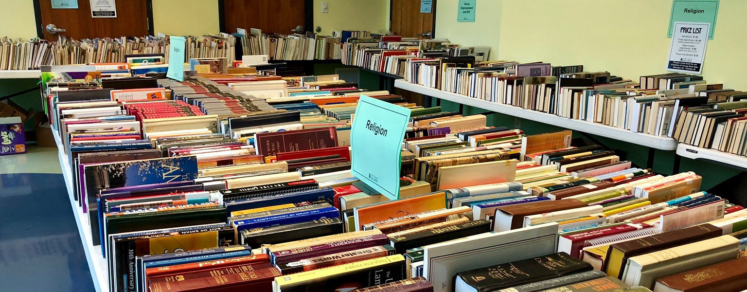 Non-fiction section of the book sale