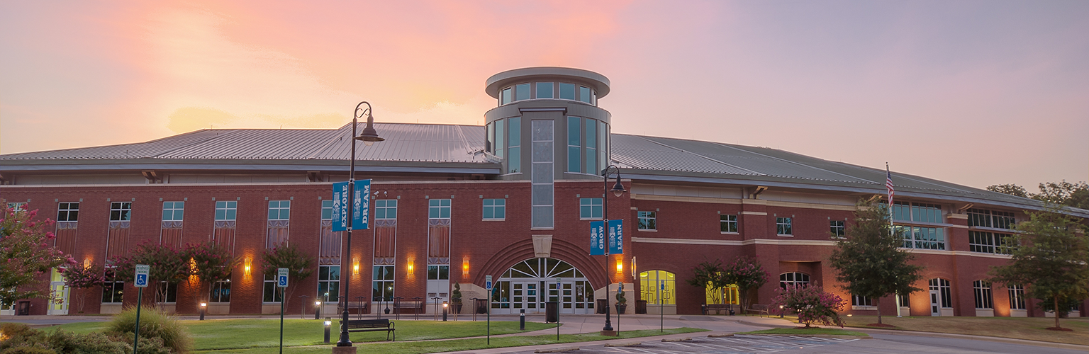 Main Library exterior during dusk