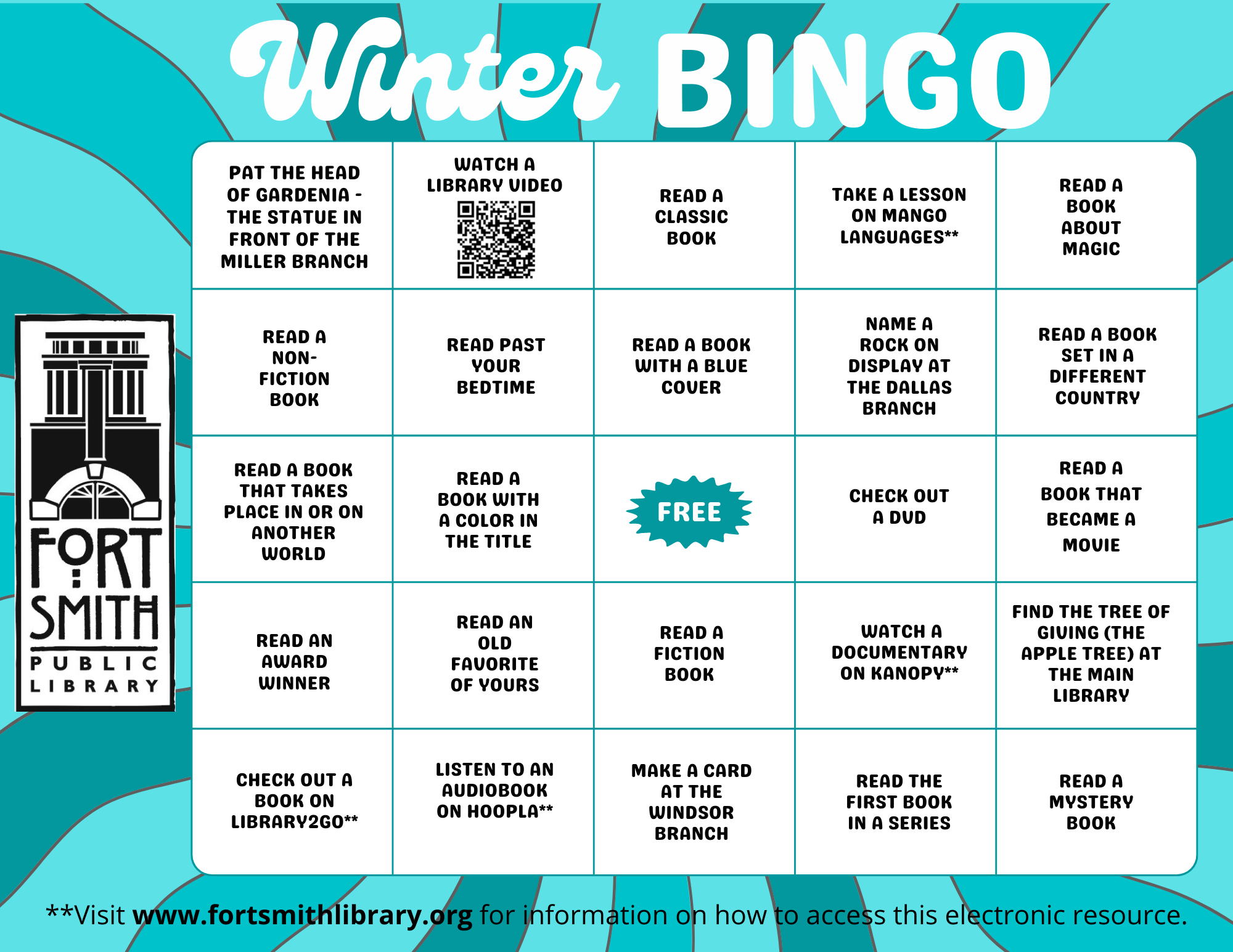 Winter Bingo game card