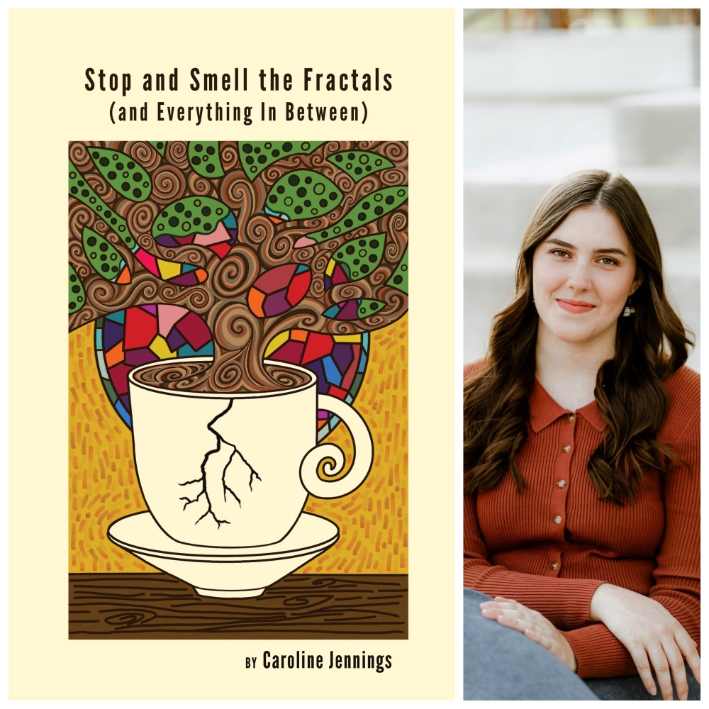 photo of author Caroline Jennings and book jacket for her book 