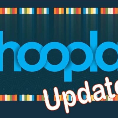 hoopla logo with the word update below