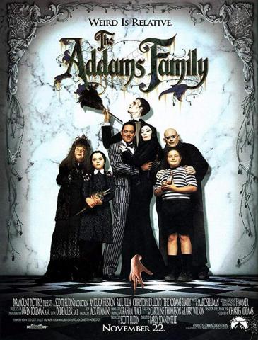 Movie poster for The Addams Family movie from 1991