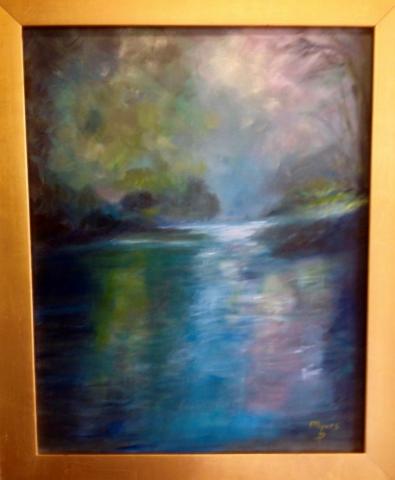 Painting of river by Priscilla Myers