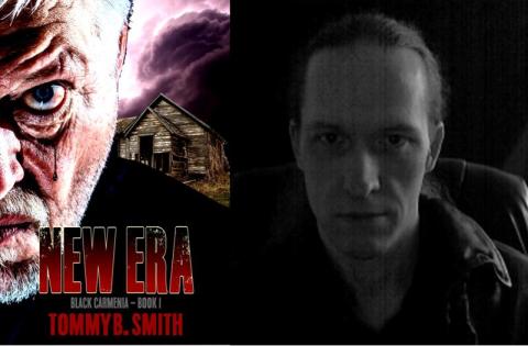 A photo of author Tommy B. Smith and the jacket cover of his latest book