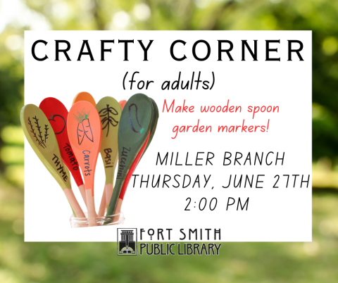 Crafty corner adult craft wooden spoon garden markers