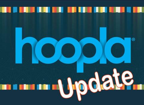 hoopla logo with the word update below