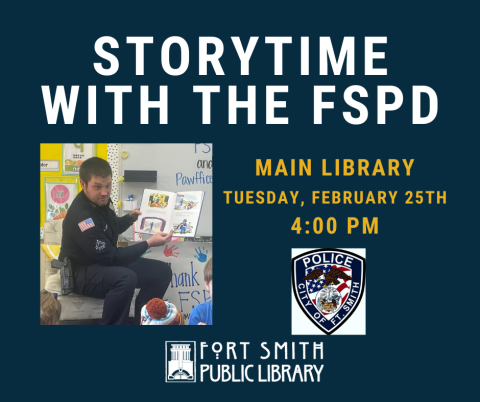 police officer reading story to children