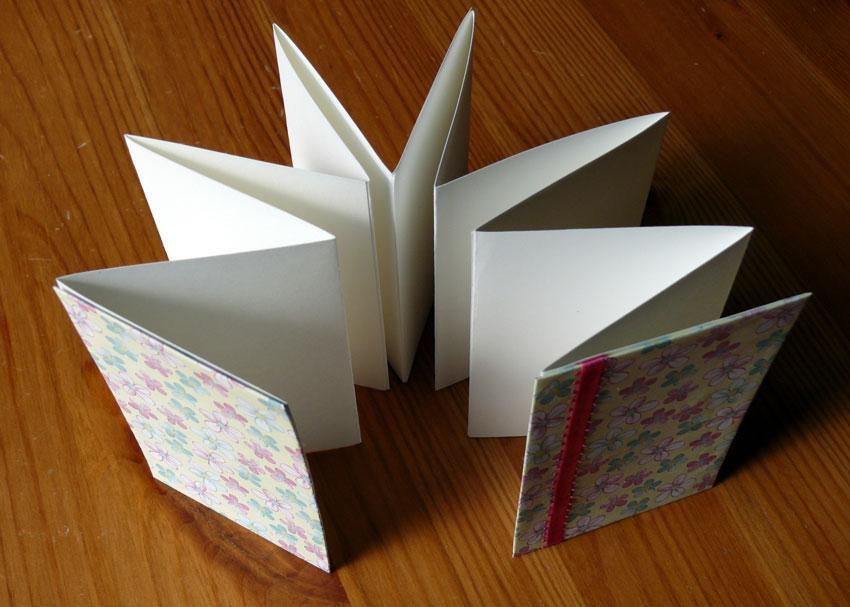 Accordion folded book