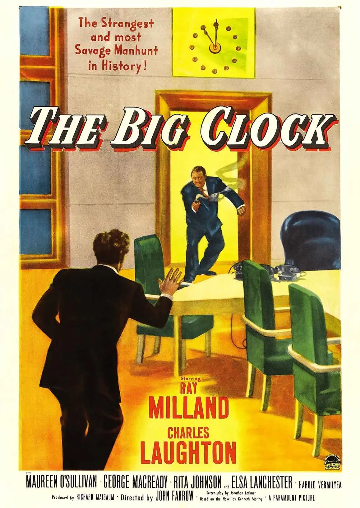 colorful movie poster for The Big Clock 