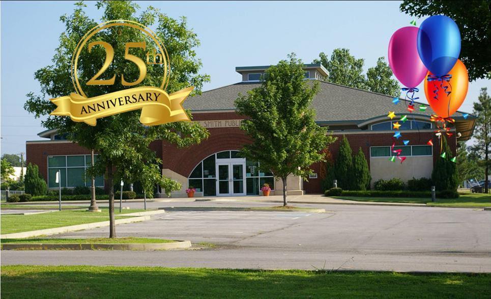 photo of the Windsor Branch Library with balloons